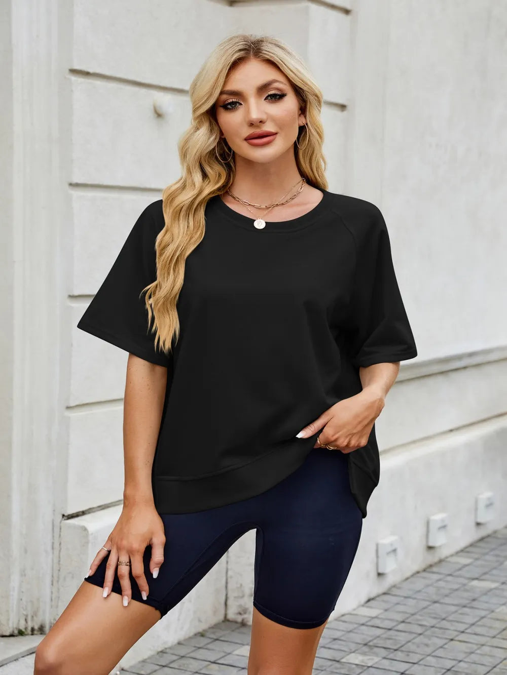 Round Neck Short Sleeve T-shirt (18)