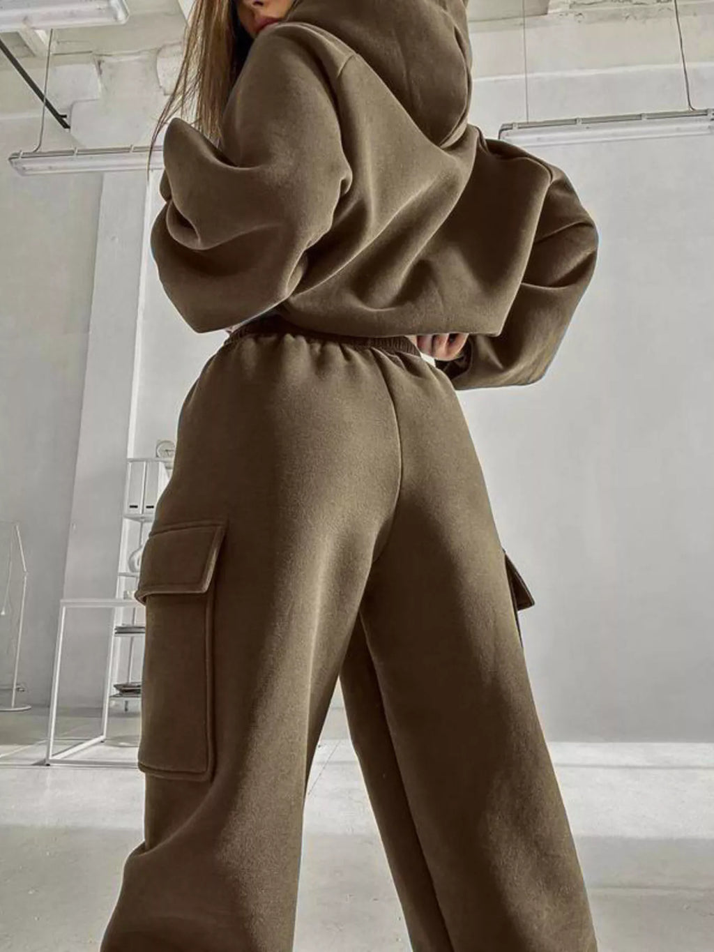 Kangaroo Pocket Hoodie Joggers Set (13)