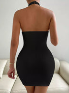Halter Neck Bodycon Mini Dress (7)