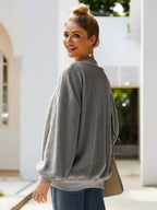 Mock Neck Dropped Shoulder Sweatshirt (8)