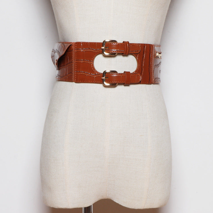 Belt Pattern Is Thin Wide Collocation Dress Down Jacket photo 3
