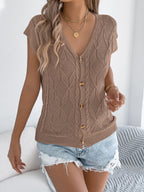 Cable Knit Button-down Cardigan (26)