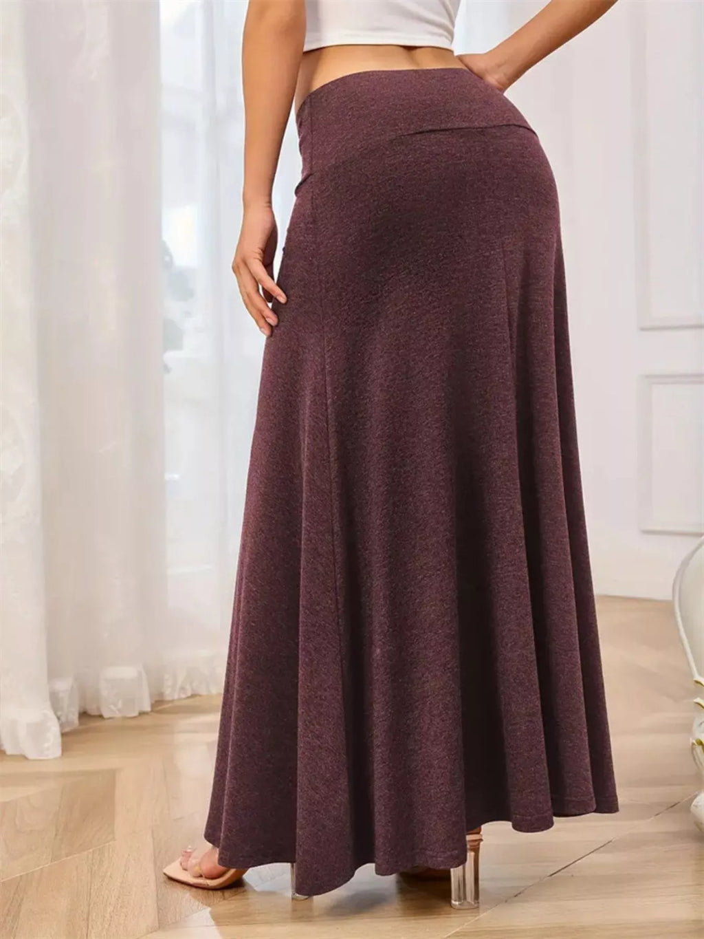 Flowy Maxi Skirt Wide Waistband (12)