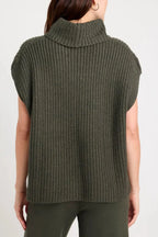 Slit Turtleneck Cap Sleeve Sweater (7)
