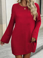 Round Neck Dropped Shoulder Sweater (6)