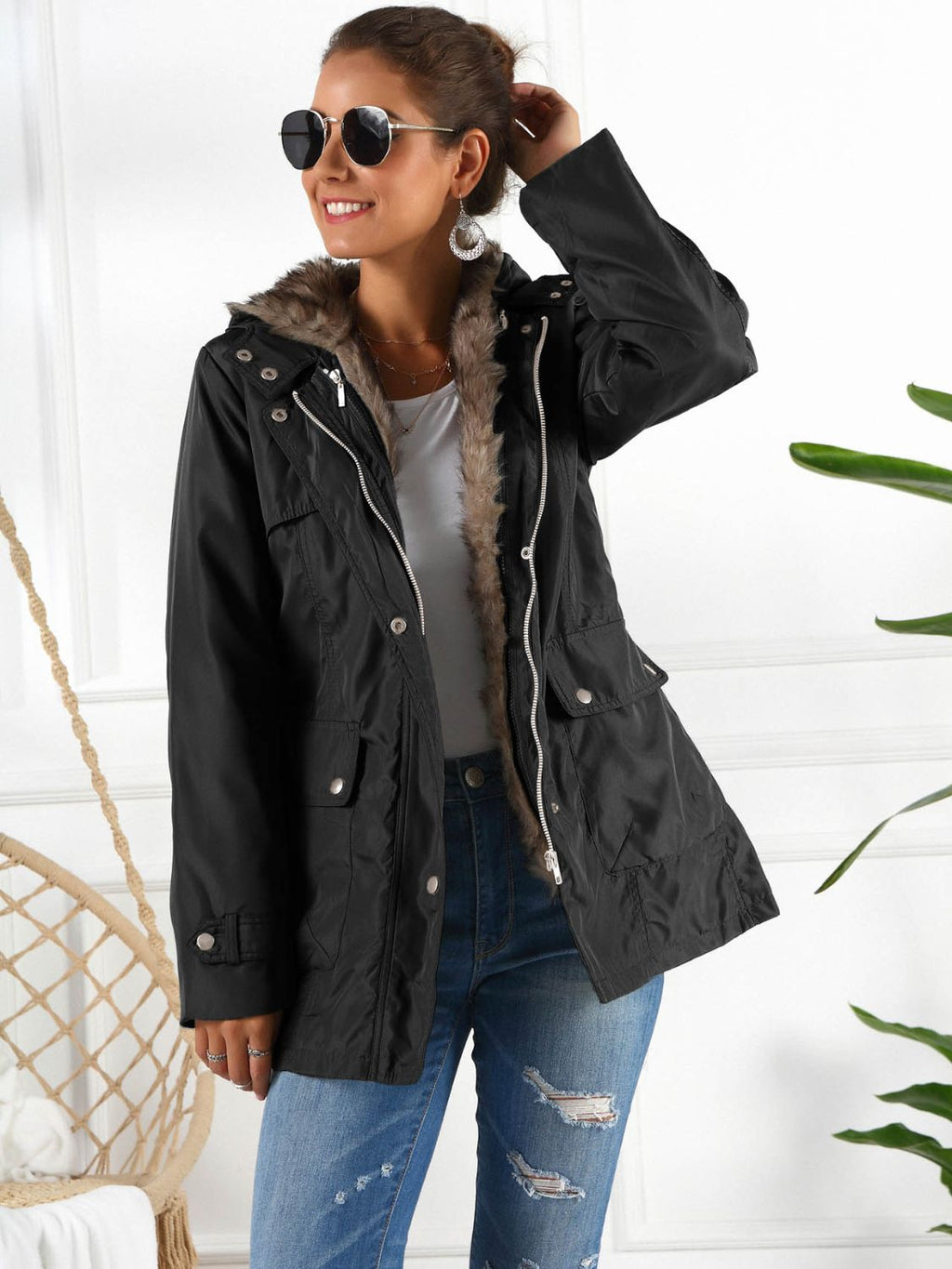 Full Size Hooded Jacket Detachable Liner (three-way Wear) (8)