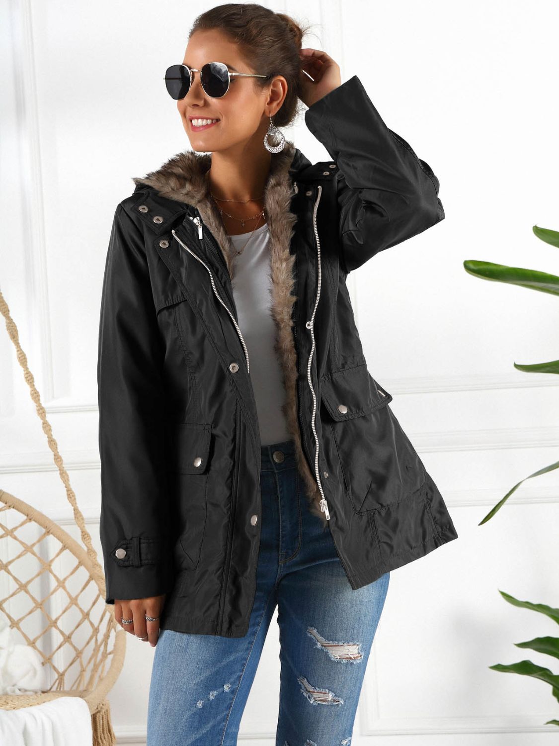 Full Size Hooded Jacket Detachable Liner (three-way Wear) (8)