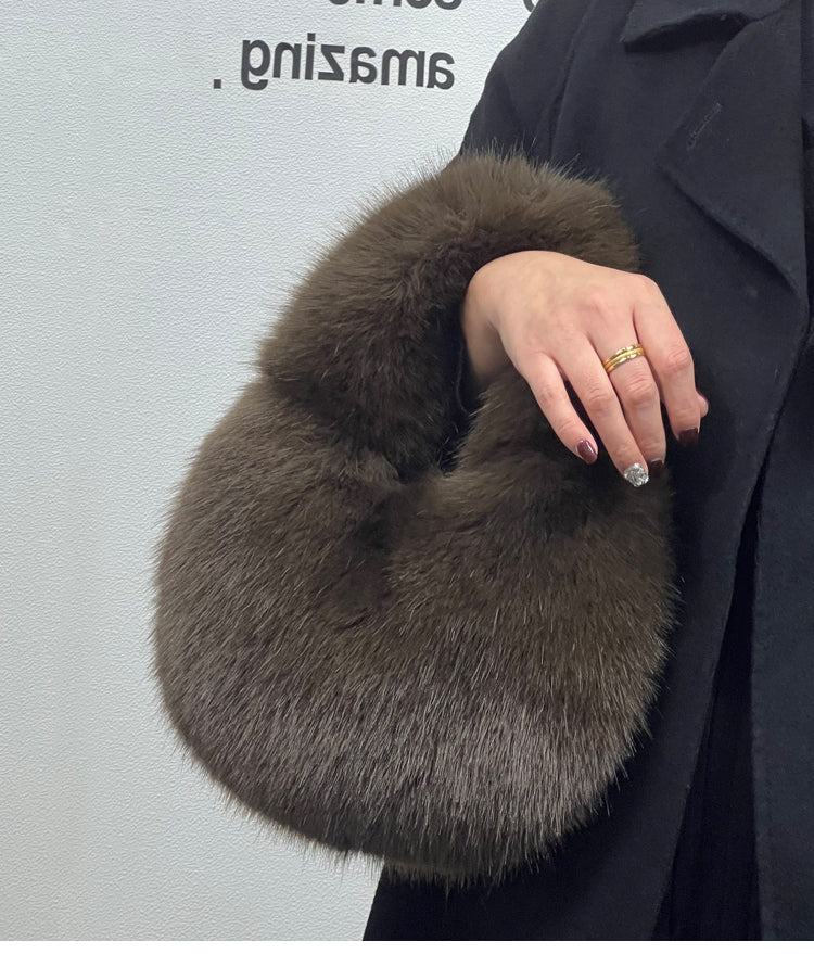 Portable Fur Bag Fall Winter Popular photo 9