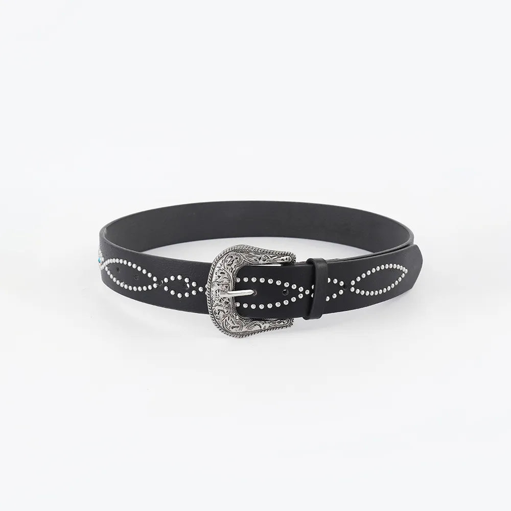 Pu Leather Rhinestone Belt (14)