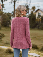 Ribbed Round Neck Long Sleeve Tee (2)