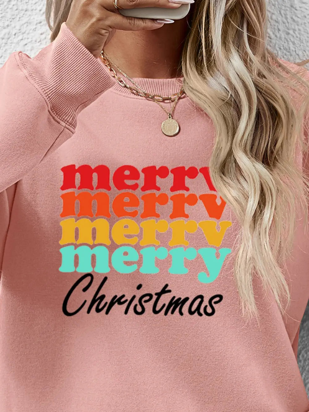 Merry Graphic Long Sleeve Sweatshirt (5)