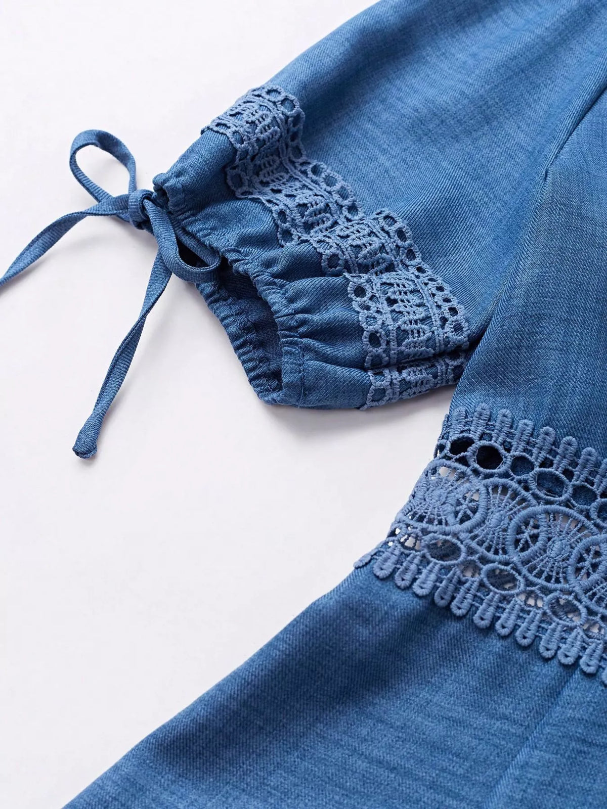 Lace Detail V-neck Mini Dress (13)