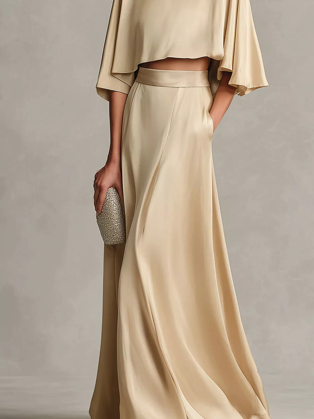 Full Size Satin Crop Top Maxi Skirt Two-piece Set Plus (3)