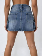 Washed Cargo Denim Skirt (17)