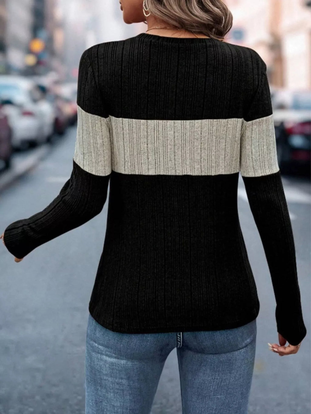 Block Round Neck T-shirt (12)