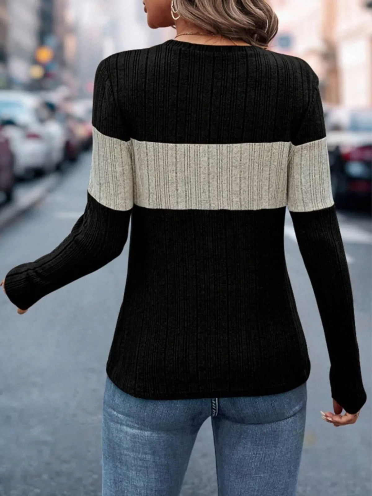 Block Round Neck T-shirt (12)