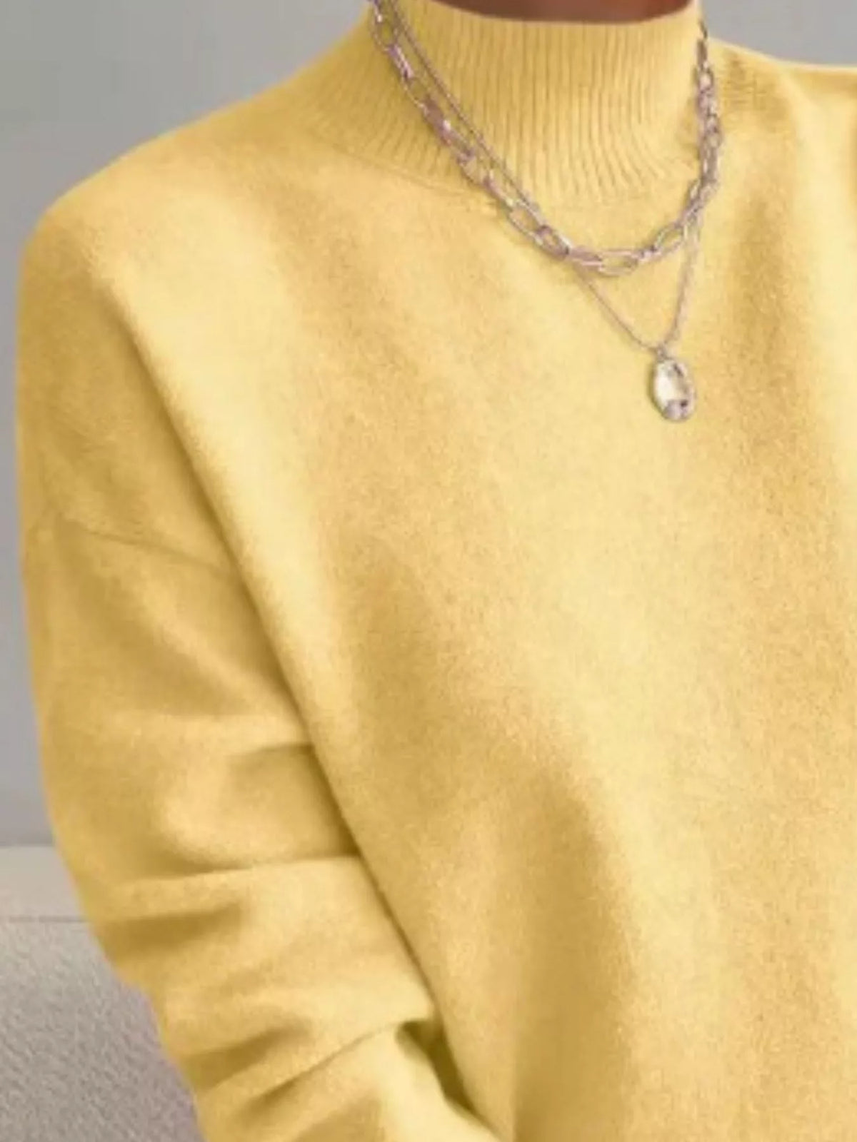 Mock Neck Dropped Shoulder Sweater (31)