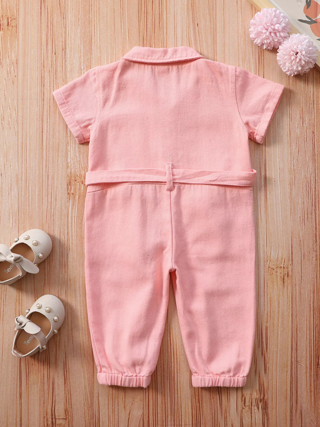 Children's Short Sleeve Belt Jumpsuit (19)