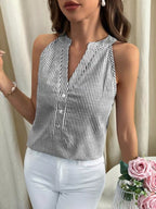 Striped Button Front Tank (11)