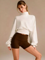 Turtleneck Dropped Shoulder Sweatshirt (5)