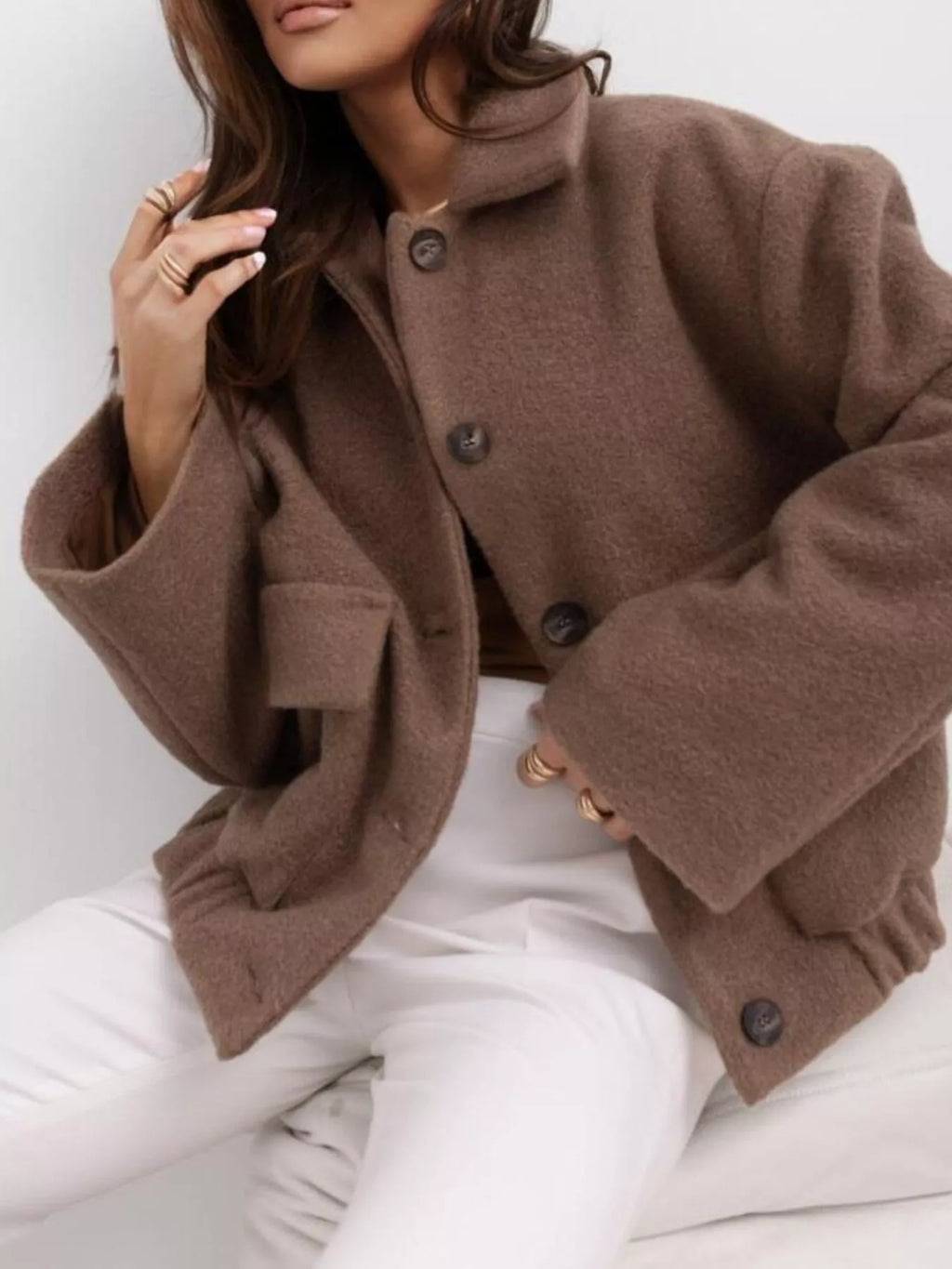 Button-down Long Sleeve Outerwear (9)