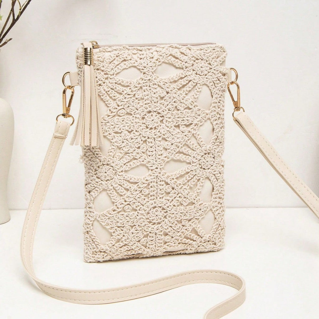 Casual Straw Woven Beach Hollow-out Shoulder Bag photo 3