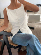 Textured Button-front Tank (10)