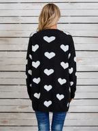 Heart Open Front Long Sleeve Cardigan (13)