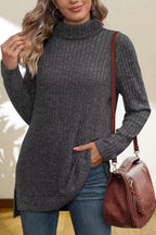Turtleneck High Low Top (21)