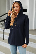Cable-knit Long Sleeve Hoodie (5)