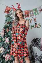 Christmas Asymmetrical Neck Long Sleeve Dress (14)