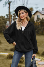 Cable-knit Long Sleeve Hooded Jacket (22)