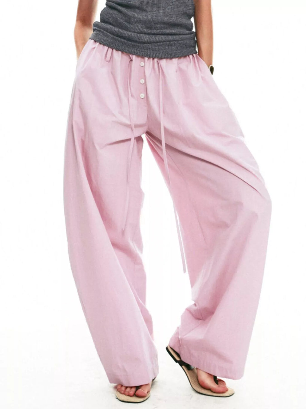 Drawstring Wide-leg Pants (9)