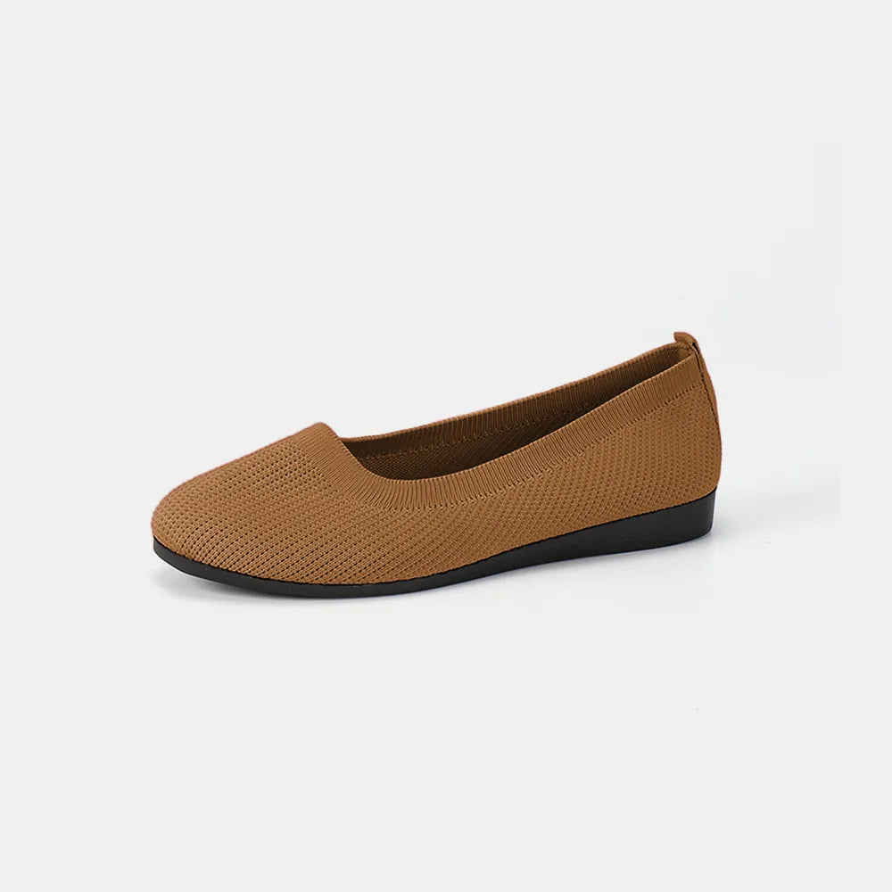 Round Toe Knit Ballet Flats (10)