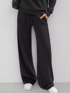 Button Detail Dropped Shoulder Top Pants Set (10)