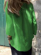 Full Size Round Neck Relaxed Fit Blouse Plus (13)