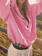 Half-zip Dropped Shoulder Hoodie (16)