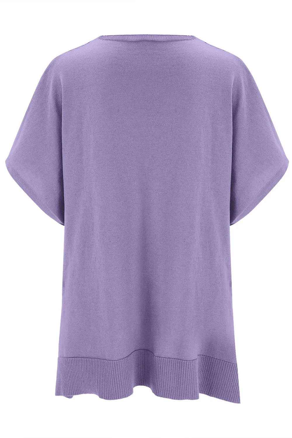 Slit V-neck Half Sleeve Knit Top (18)