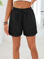 Casual Drawstring Elastic Waist Shorts (17)