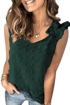 Full Size Swiss Dot V-neck Tank (3)