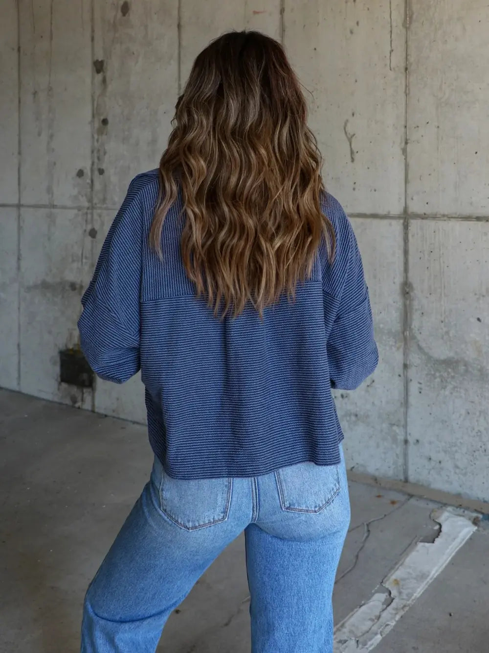 Ribbed Collared Neck Button Up Jacket (2)