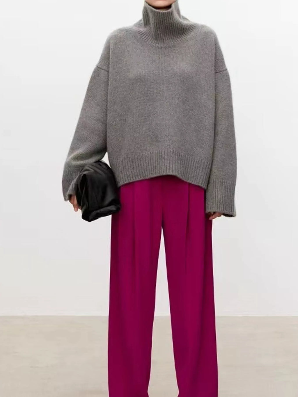 Oversized Turtleneck Wool Sweater (26)