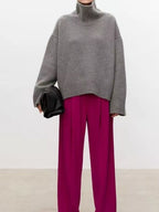Oversized Turtleneck Wool Sweater (26)