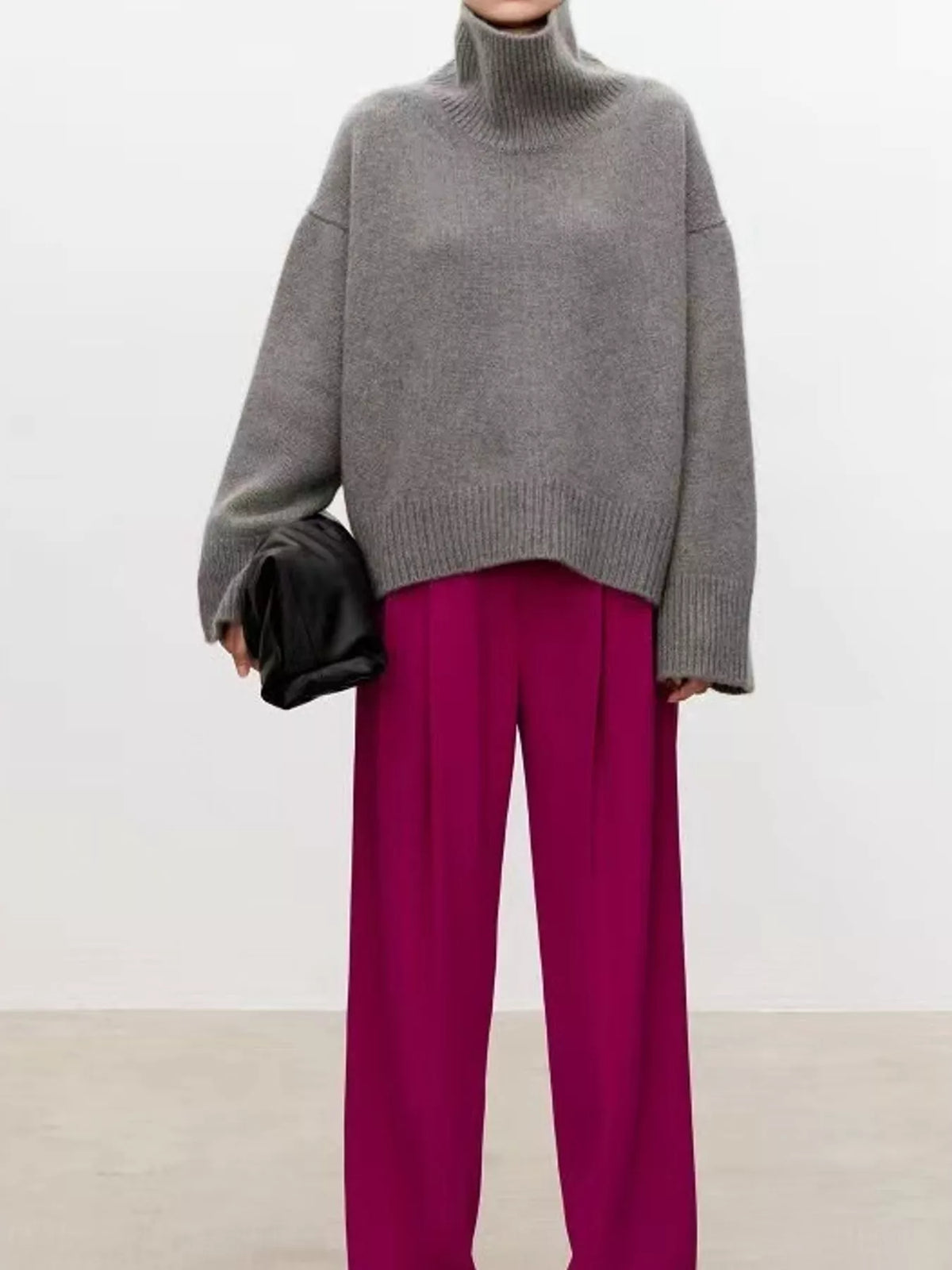 Oversized Turtleneck Wool Sweater (26)