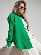 Textured Collared Neck Long Sleeve Shirt (19)