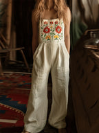 Floral Embroidered Wide Leg Jumpsuit (4)