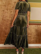 Velvet Tiered Short Sleeve Maxi Dress (12)