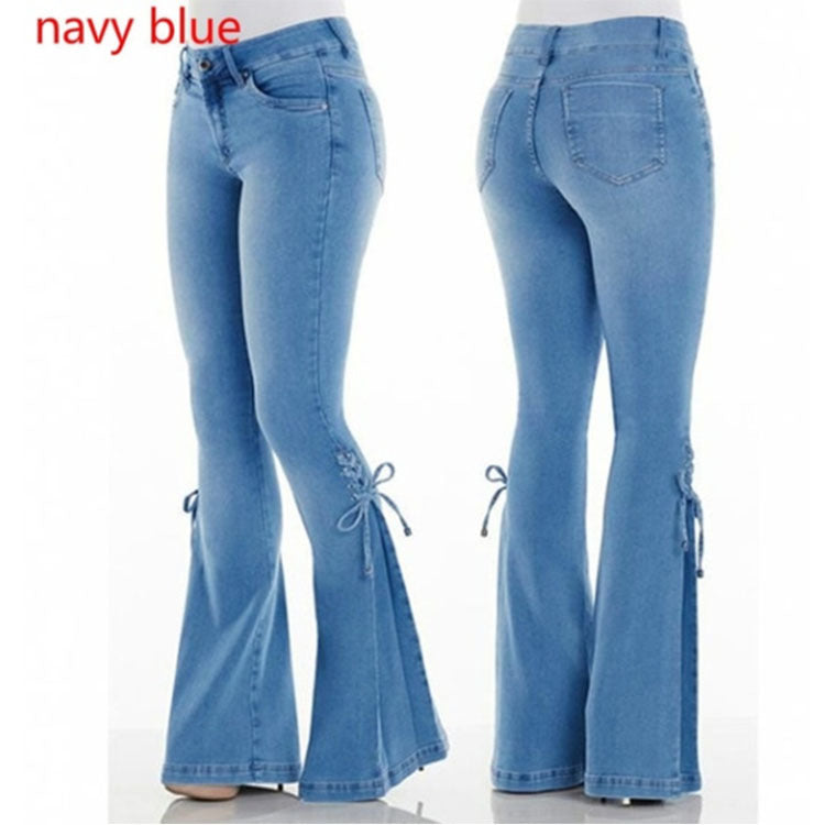Jeans Mid-waisted Denim Trousers Stretch photo 2