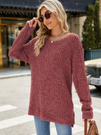 Round Neck Long Sleeve T-shirt (5)