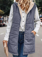 Full Size Hooded Sherpa-lined Puffer Vest Coat Plus (3)
